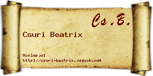 Csuri Beatrix névjegykártya