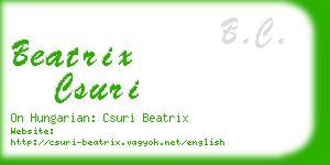 beatrix csuri business card